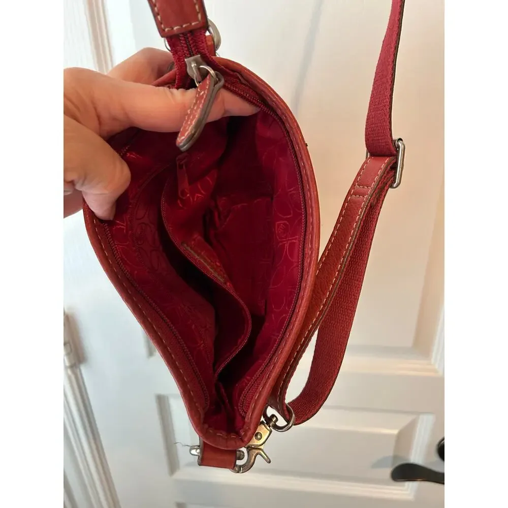 Fossil Vintage Red Crossbody Bag Leather